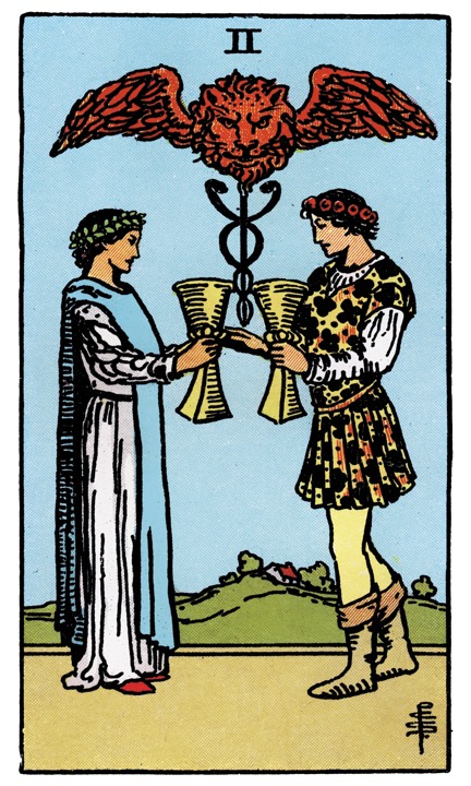 2 of Cups tarot card