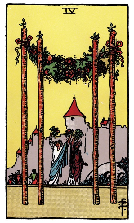 4 of Wands tarot card