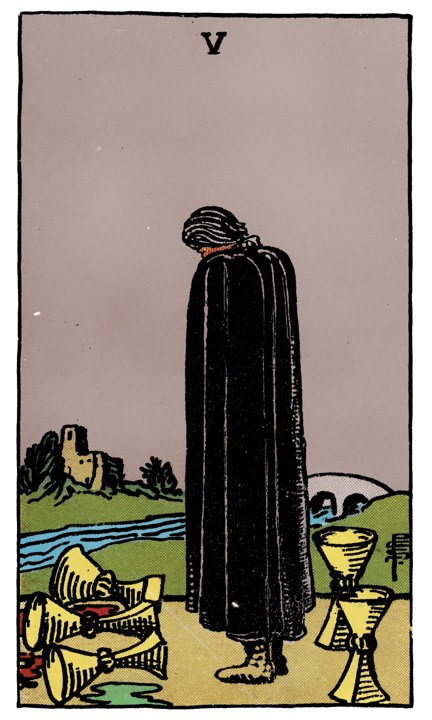5 of Cups tarot card