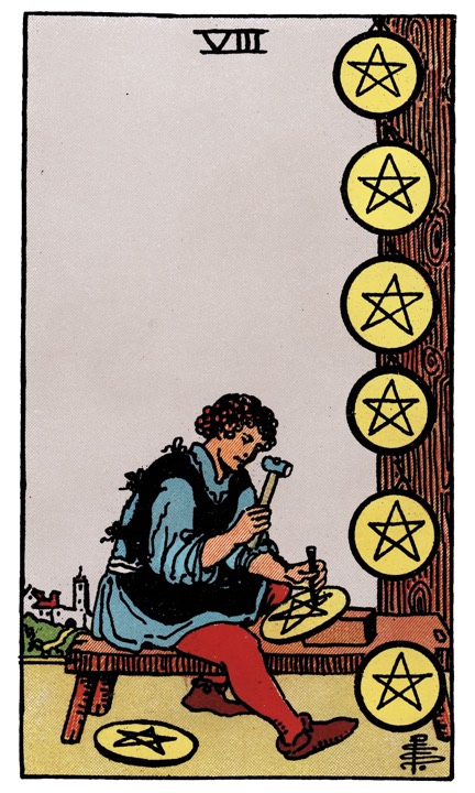 8 of Pentacles tarot card